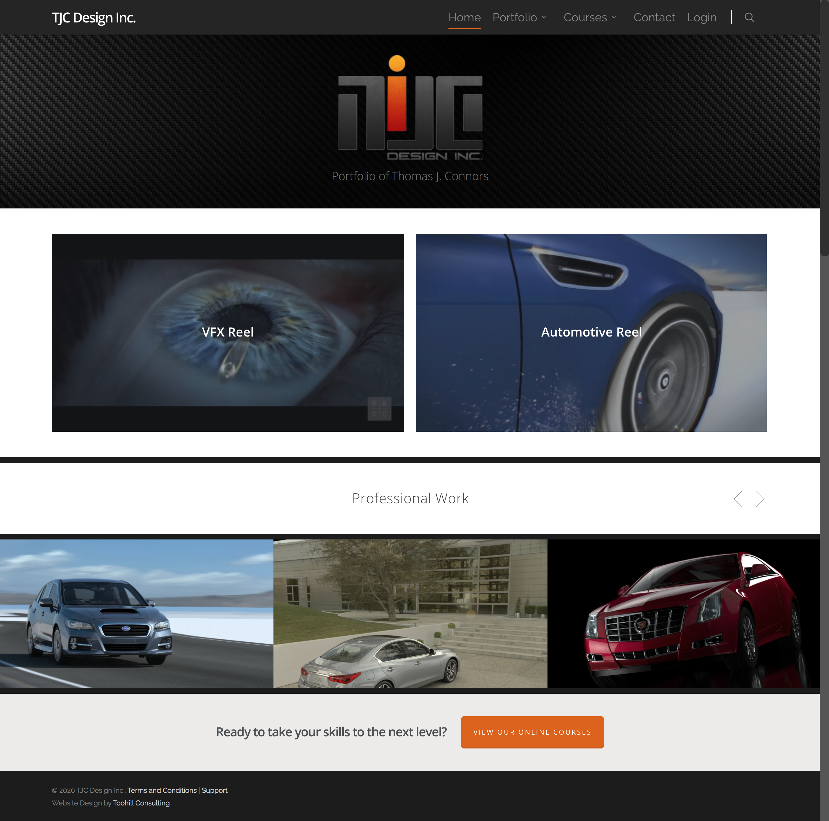 TJC Design Inc. Website Homepage