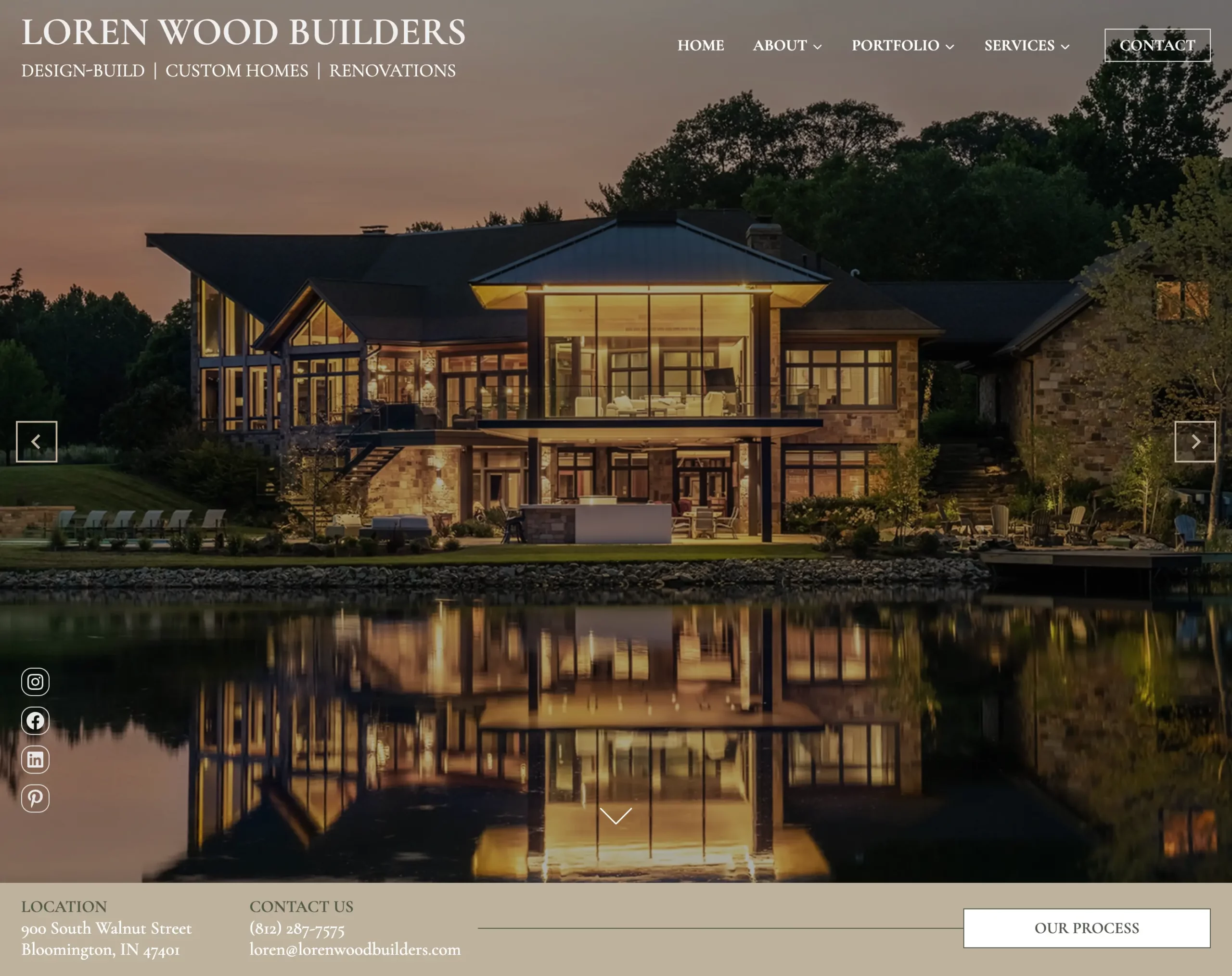 Loren Wood Builders Website Redesign